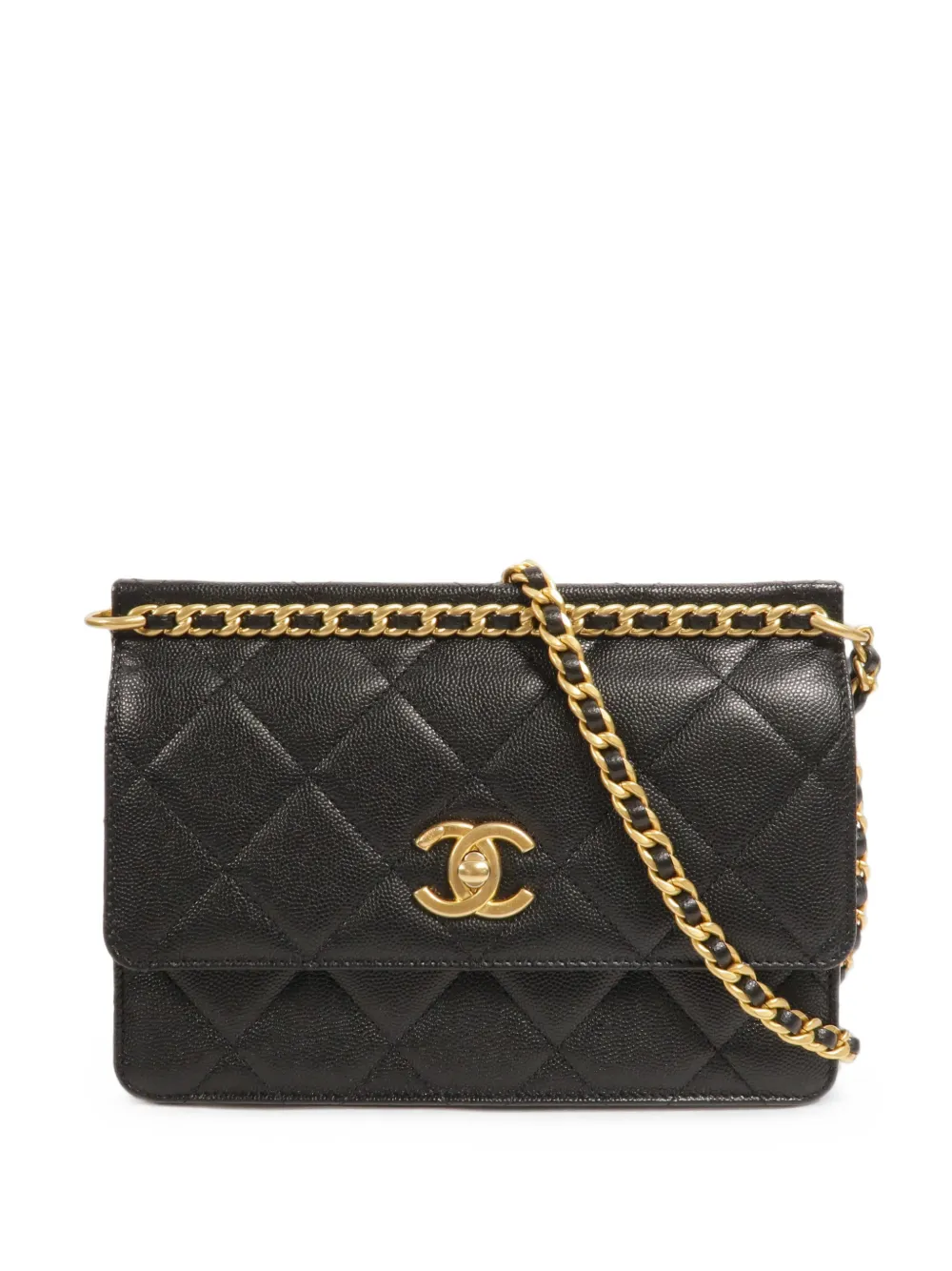 CHANEL Pre-Owned small Flap turn-lock flap bag - Nero