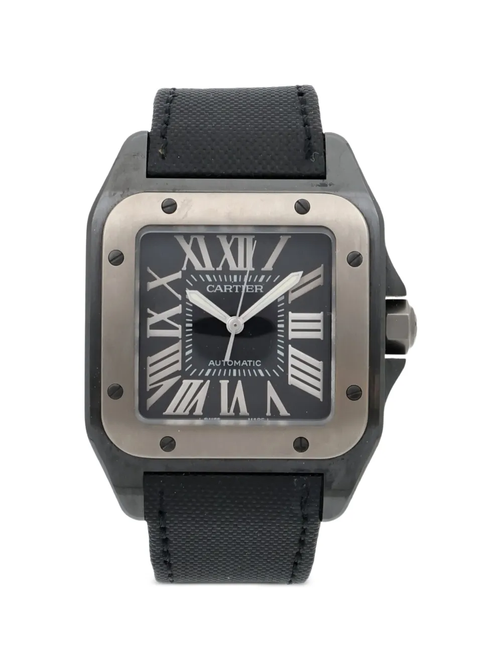 Cartier Santos 100 51mm Armbanduhr - Schwarz