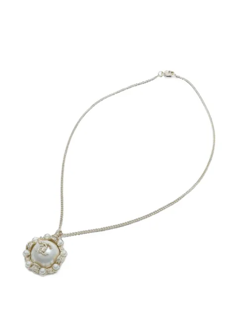 CHANEL Pre-Owned CC faux-pearl necklace