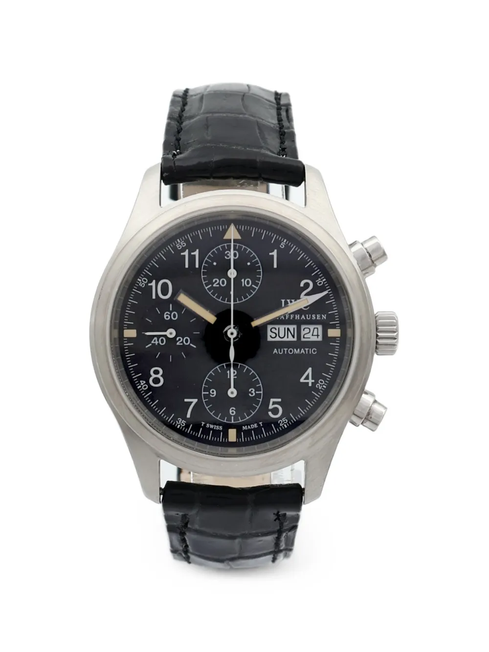 IWC Schaffhausen montre Pilot Chronograph 39 mm (1998) - Noir