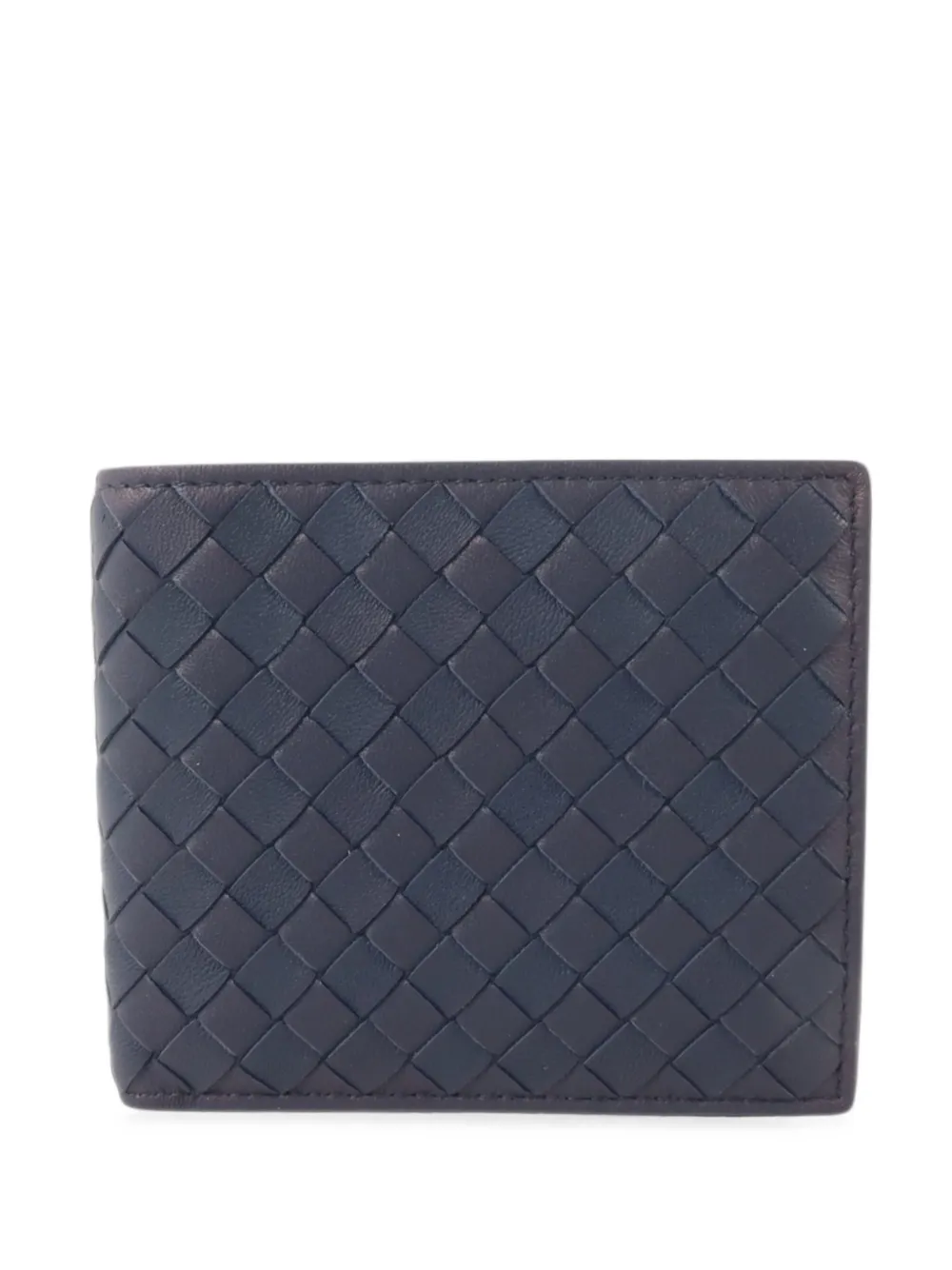 Bottega Veneta Pre-Owned Portemonnaie mit Intrecciato-Muster - Blau