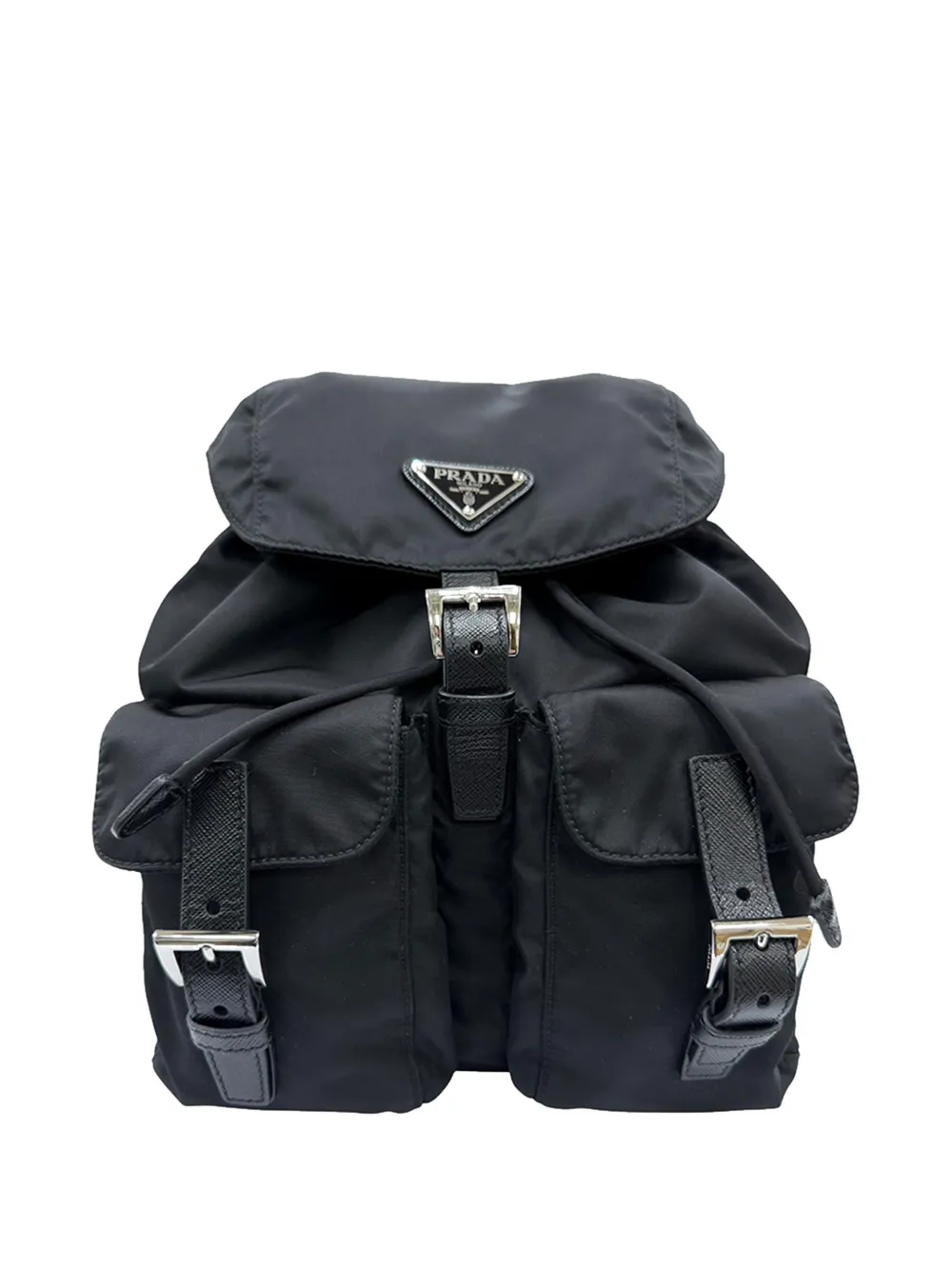 Prada Pre-Owned 2013-2026 Saffiano Trimmed Re Nylon backpack - Nero