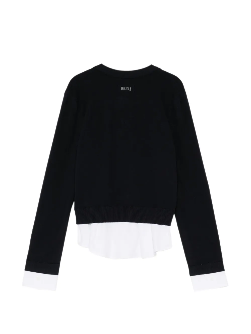 Juun.J layered-design V-neck cardigan Blauw