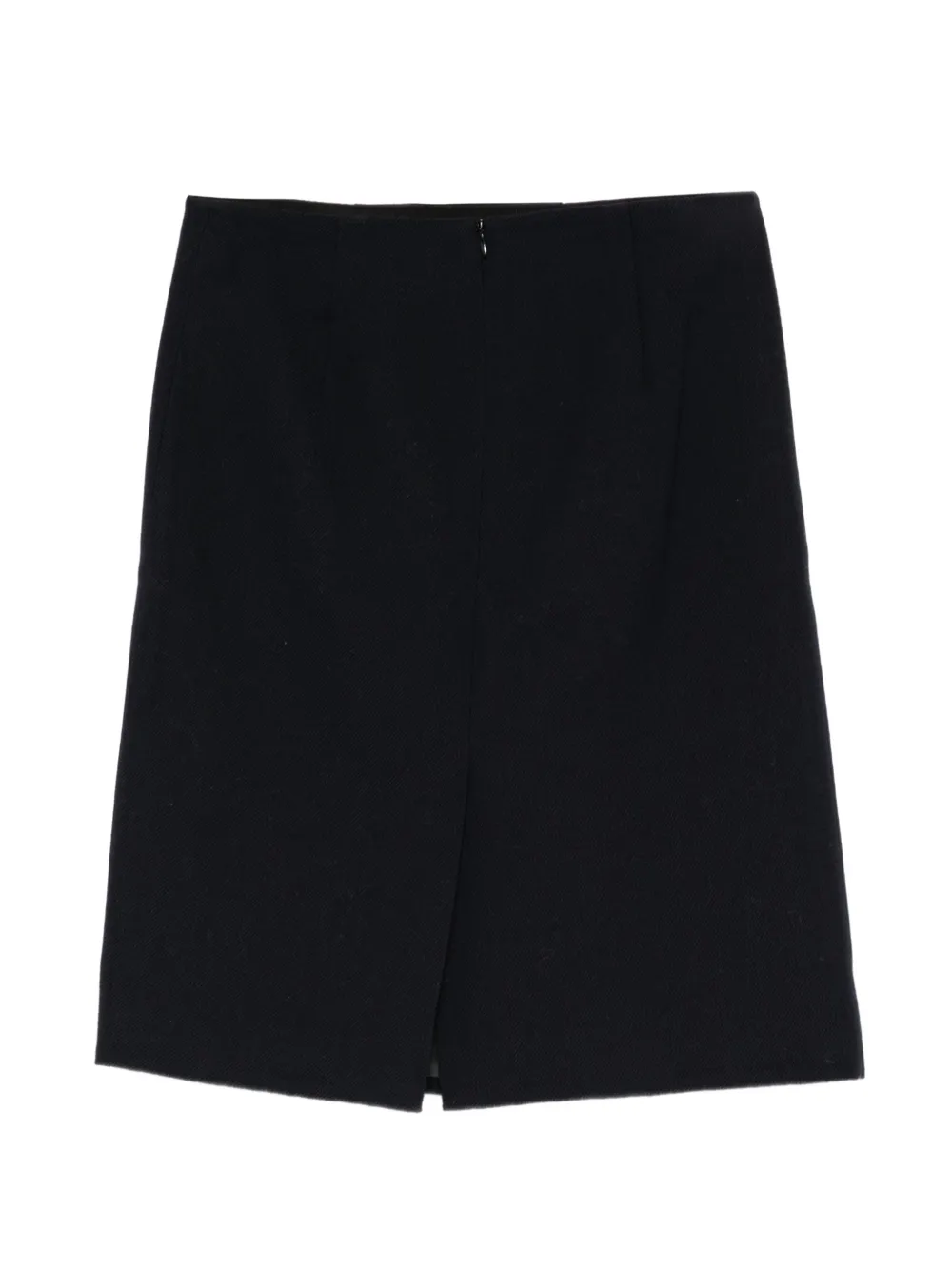 SHUSHU/TONG Bow-detail Wool Skirt in Blue, view 2