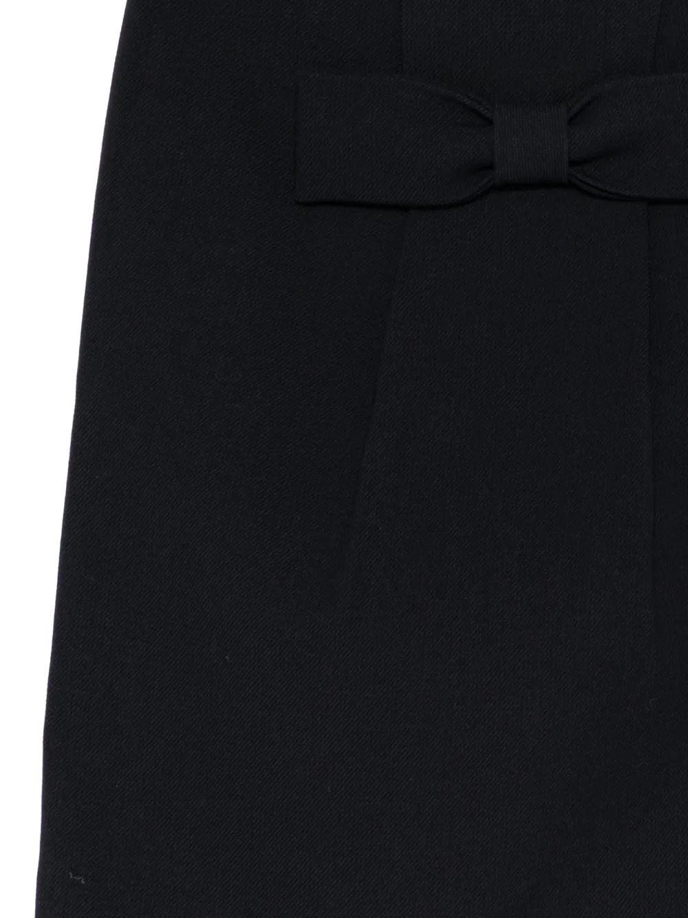 SHUSHU/TONG Bow-detail Wool Skirt in Blue, view 3