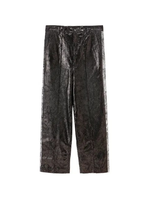 Doublet Moon Walk crinkled-effect side-stripe trousers