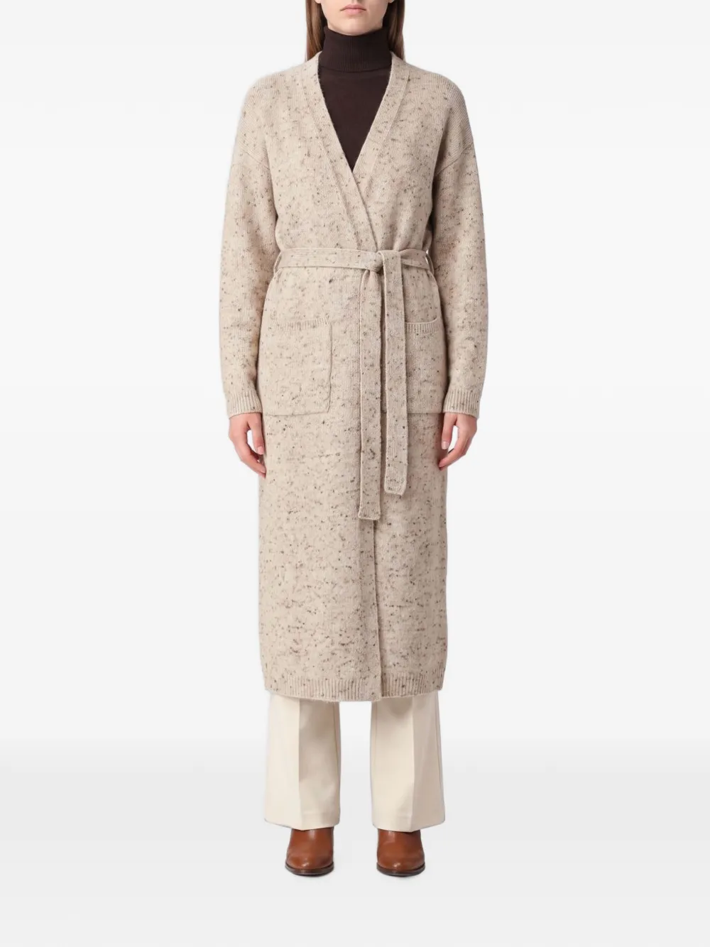 Fabiana Filippi Vest met ceintuur Beige