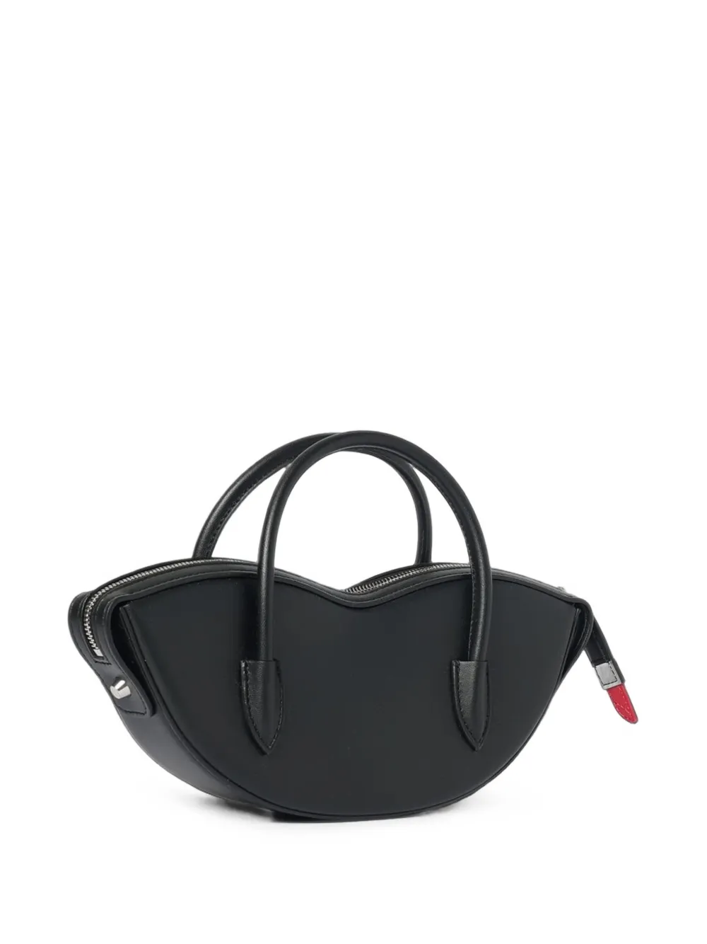 Fiorucci Lips mini-schoudertas met rits Zwart