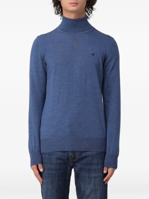 BROOKSFIELD logo-embroidered roll-neck sweater