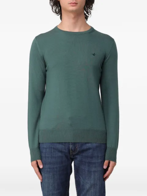 BROOKSFIELD logo-embroidered wool sweater