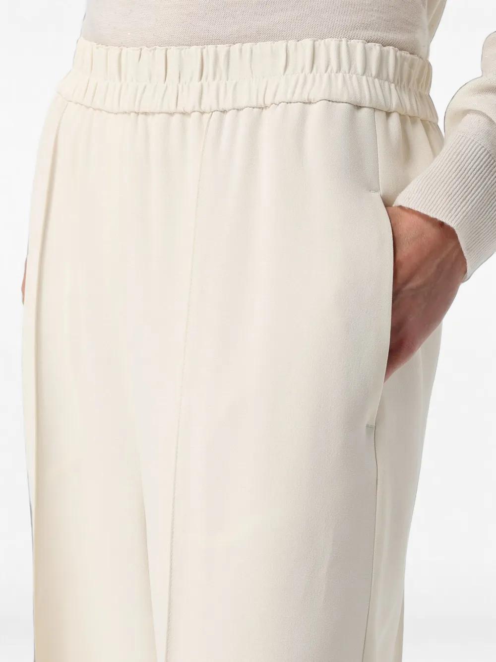 Fabiana Filippi Cady plooibroek met elastische taille Wit