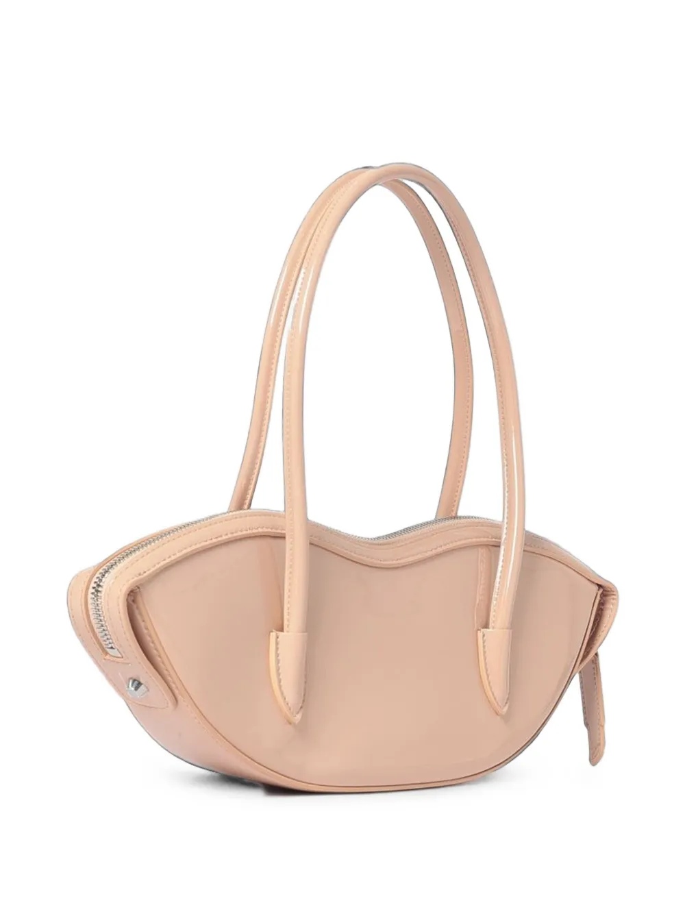 Fiorucci Lips schoudertas met gelakte afwerking Beige