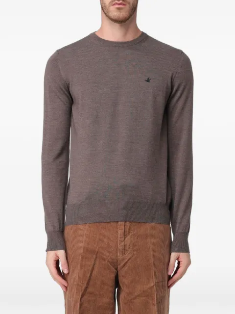 BROOKSFIELD logo-embroidered crew-neck sweater