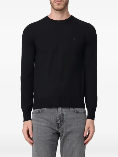BROOKSFIELD logo-embroidered wool sweater
