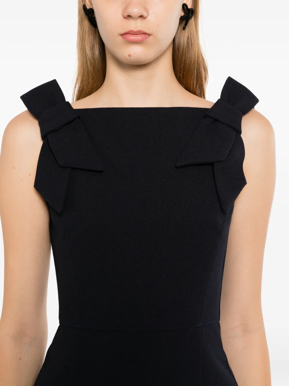 SHUSHU/TONG Bow-detailed Sleeveless Dress in Blue, view 5