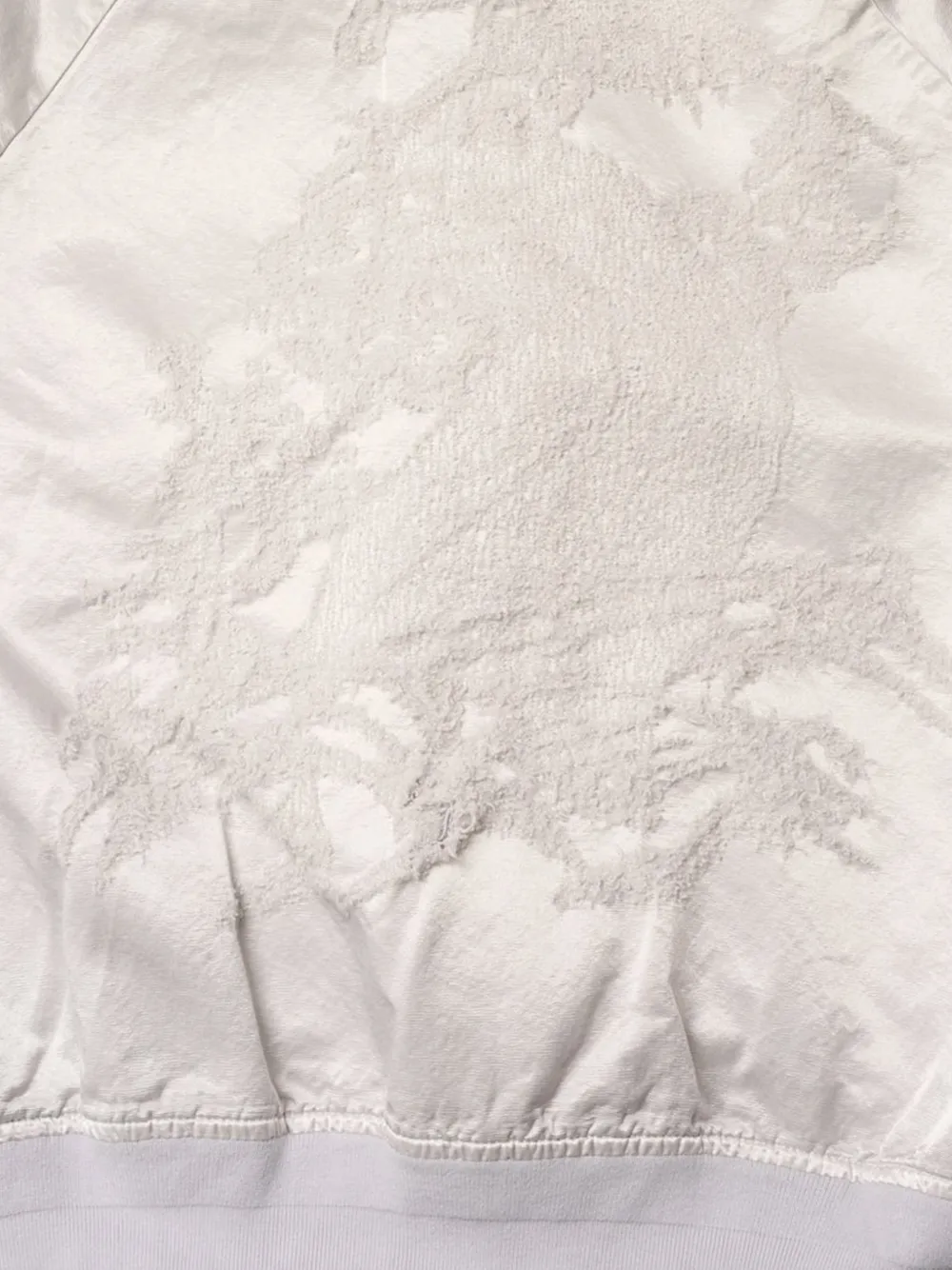Doublet Satijnen jack met gerafeld effect Beige