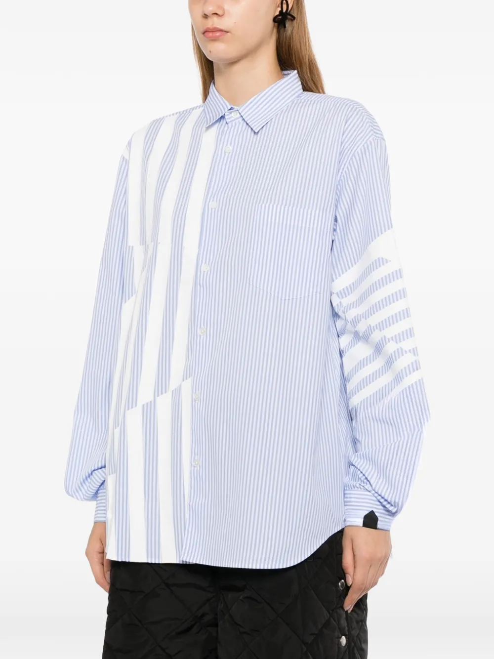 Dover Street Market x Kei Ninomiya gestreept overhemd Blauw