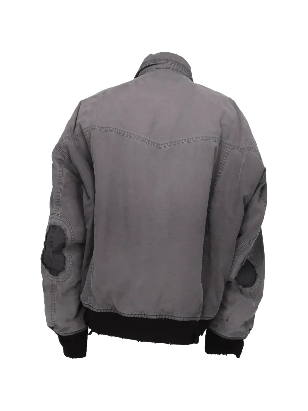 Maison MIHARA YASUHIRO damaged back satin jacket Grijs