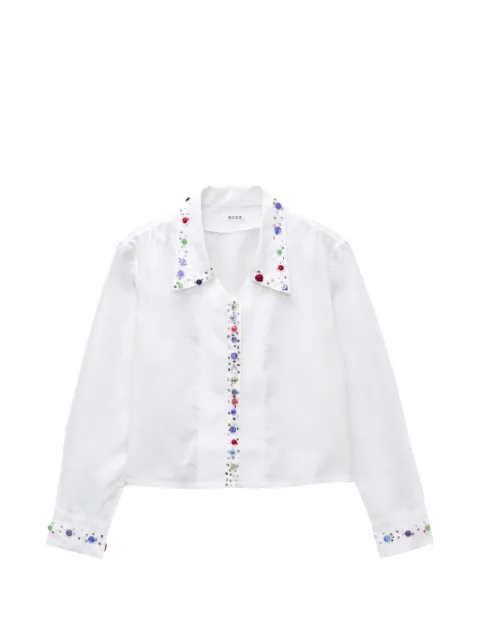 BODE Button Jar bead-embellished cotton shirt