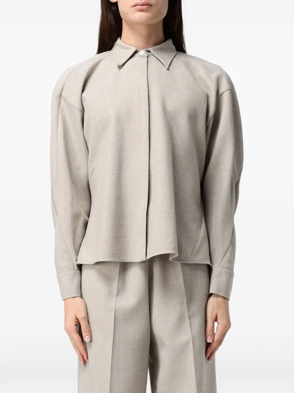 Fabiana Filippi concealed-button shirt - Toni neutri