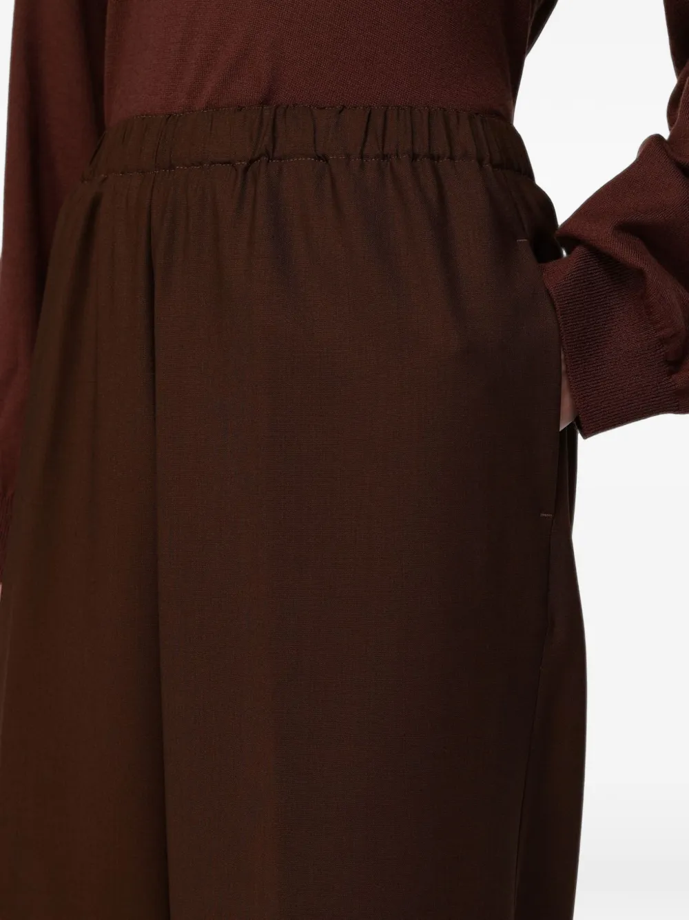Fabiana Filippi Broek met elastische taille Bruin