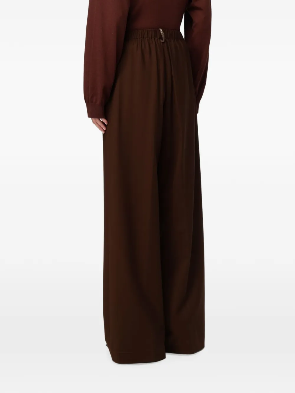 Fabiana Filippi Broek met elastische taille Bruin