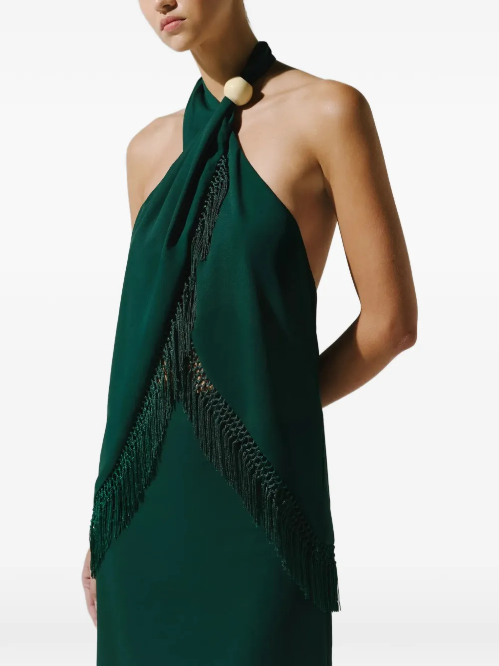 Baobab Austin blouse met franje Groen