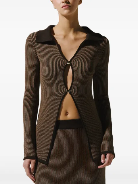 Baobab Federica ribbed-knit cutout shirt