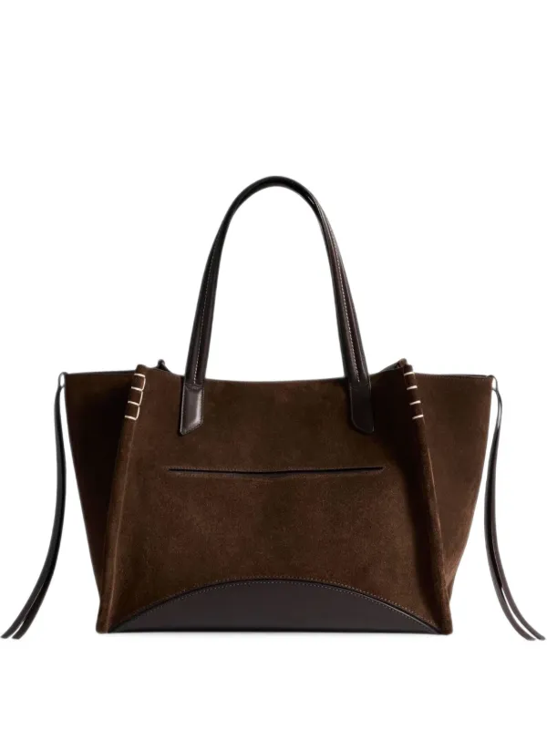 JW Anderson Suede Contrast-trim Tote Bag in Brown
