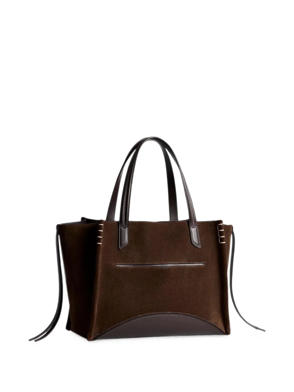 JW Anderson Suède shopper met contrasterende afwerking Bruin