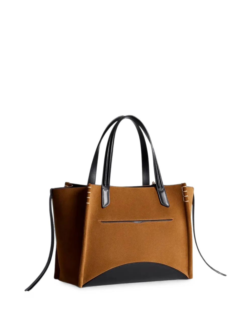 JW Anderson Loafer Cabas suède shopper met contrasterend vlak Bruin