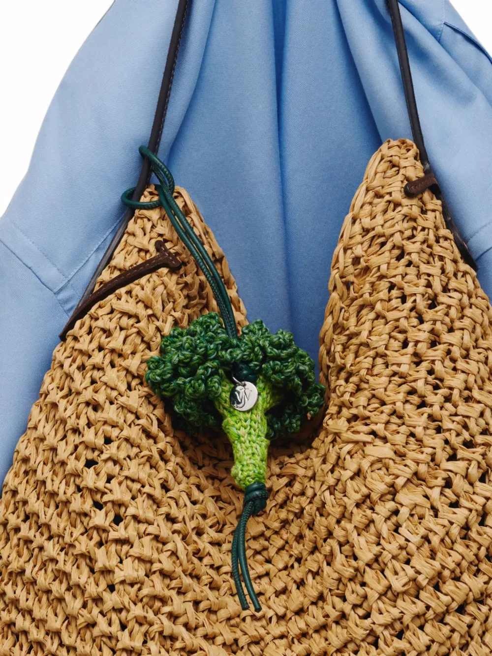 JW Anderson Gehaakte tassenbedel met broccoli-patroon Groen