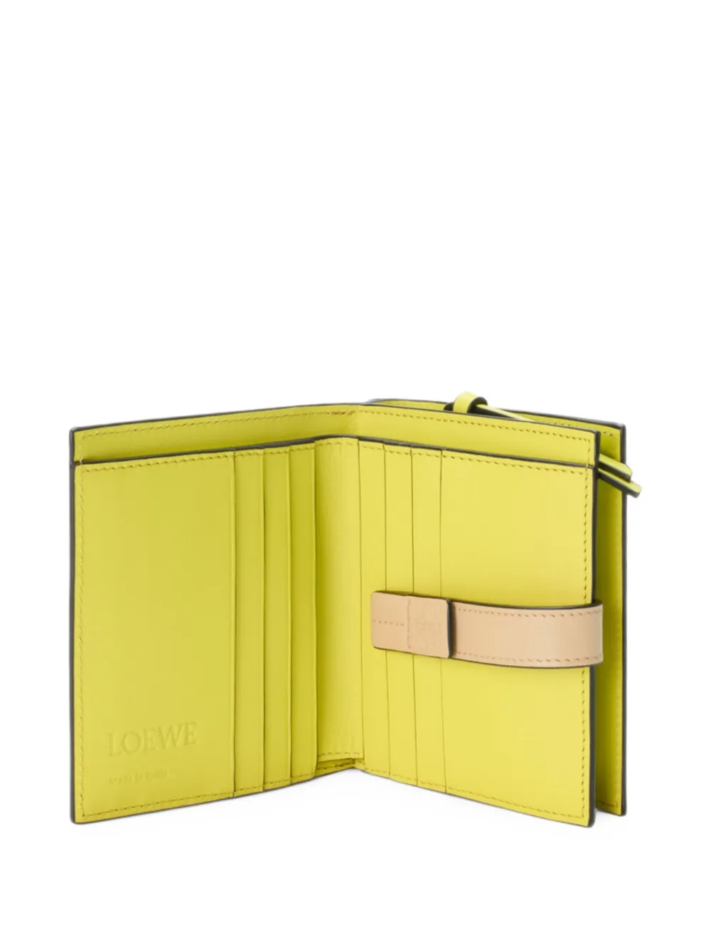 LOEWE Compact zip wallet in soft grained calfskin Bruin