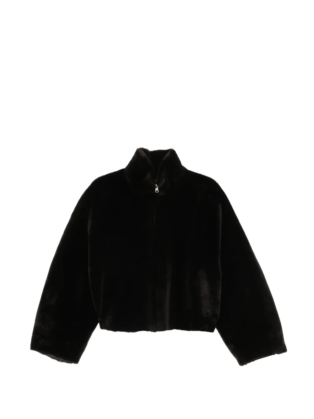 Arma high-neck shearling coat - Nero