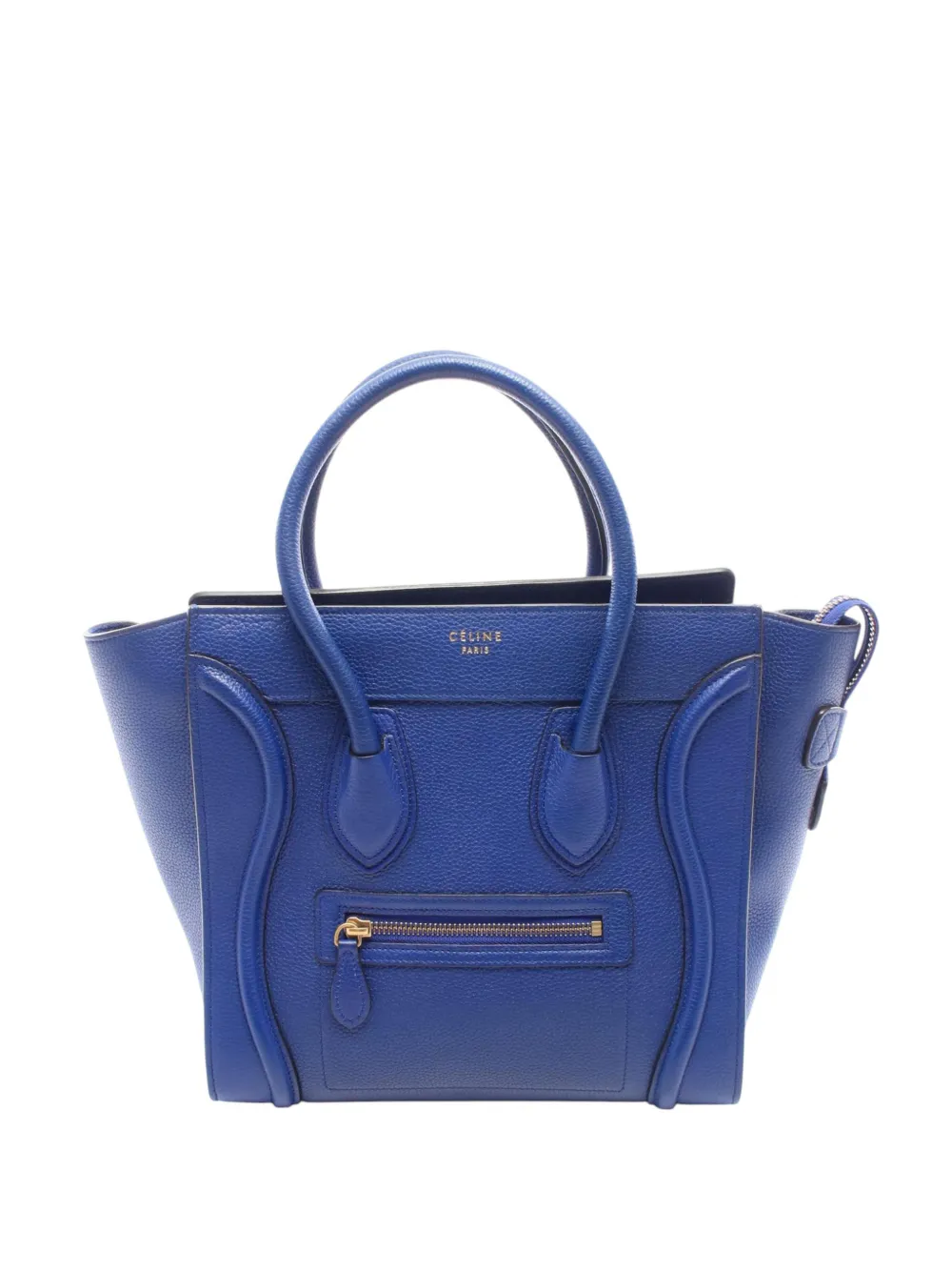 Celine Pre-Owned 2010-2026 Micro Drummed Calfskin Luggage tote bag - Blu