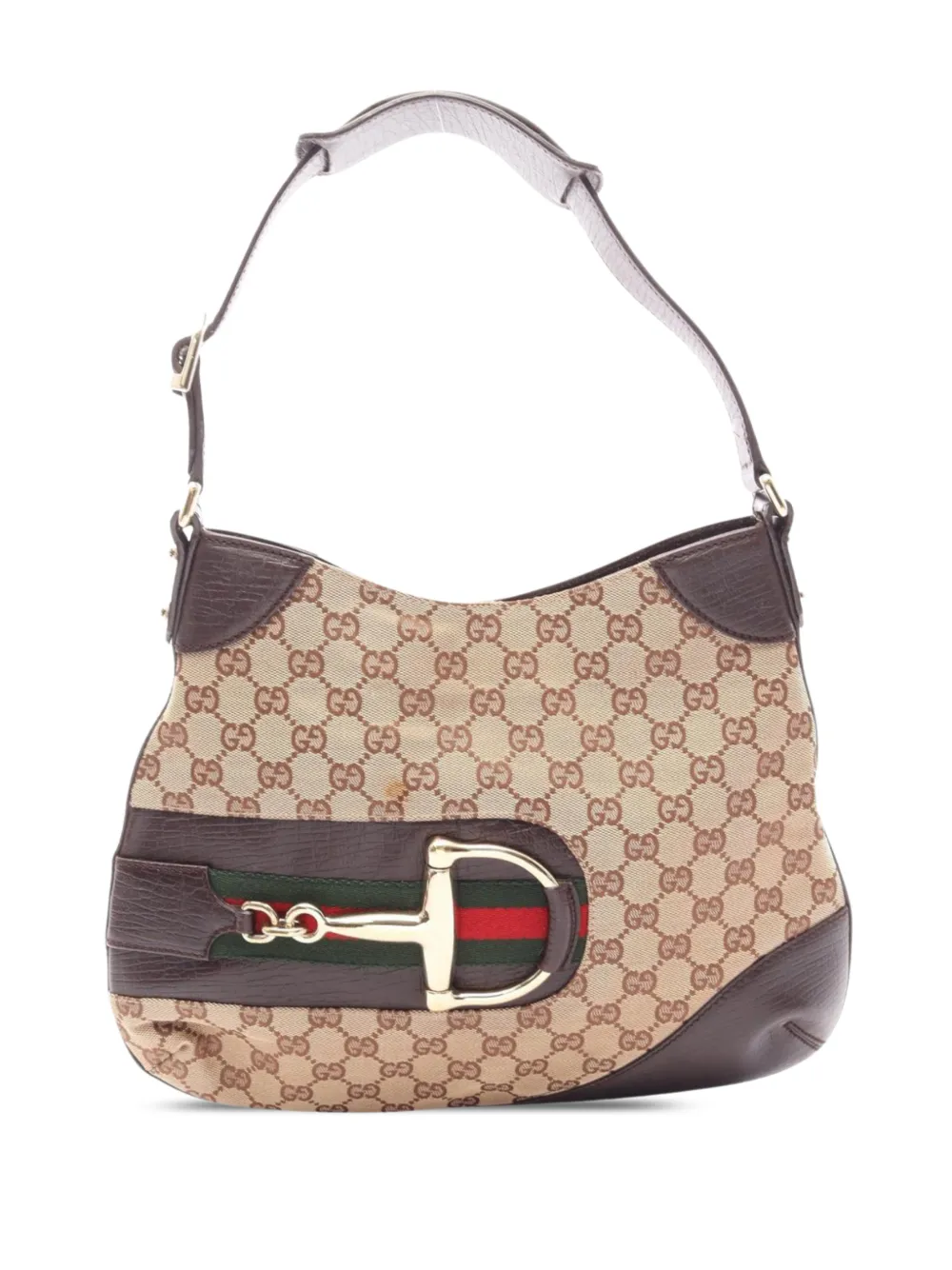 Gucci Pre-Owned 2000-2015 GG Canvas Hasler Web shoulder bag - Toni neutri