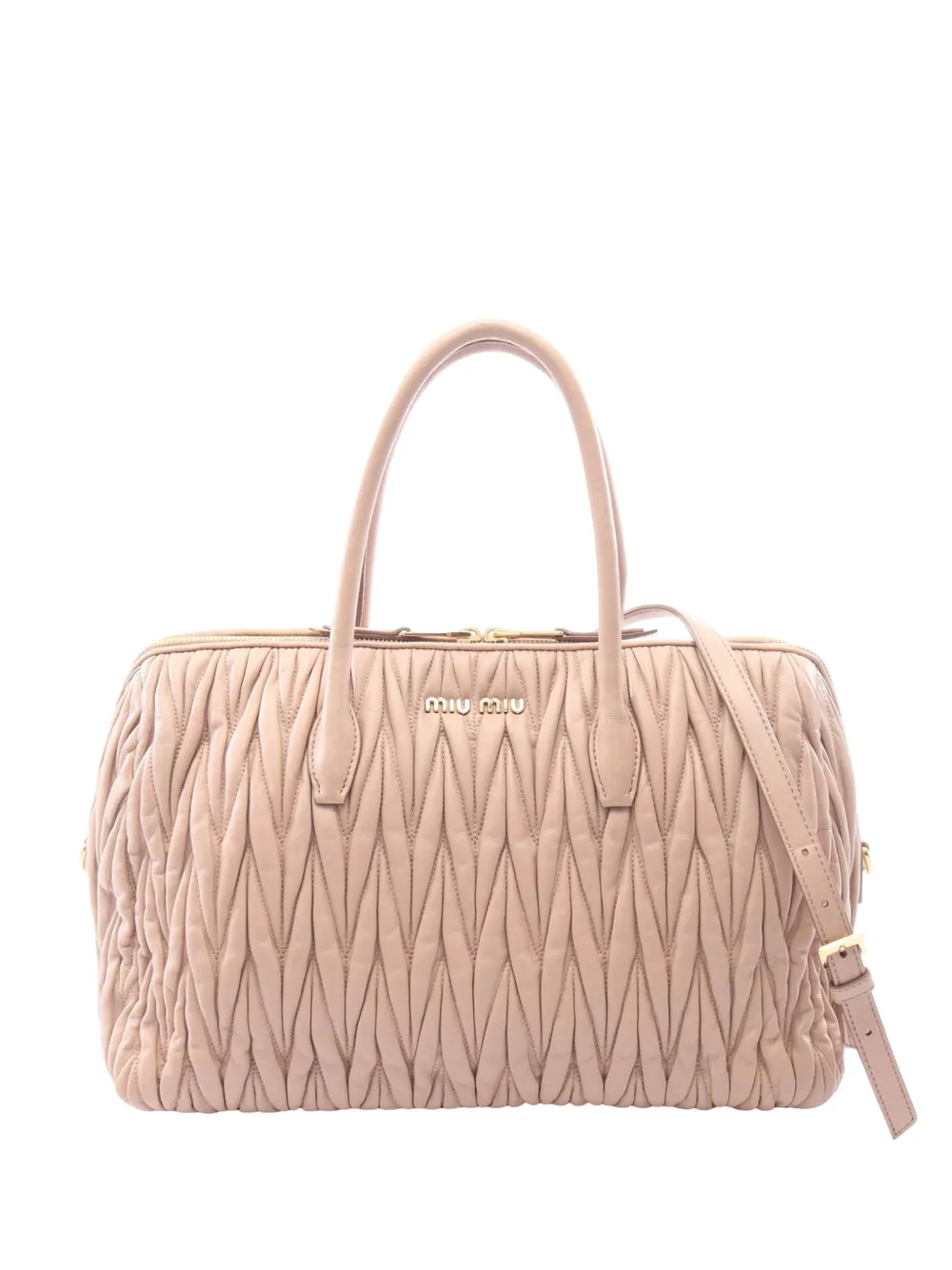 Miu Miu Pre-Owned sac à main Matelasse Nappa (2010-2026) - Tons neutres Miu Miu Pre-Owned sac à main Matelasse Nappa (2010-2026) - Tons neutres