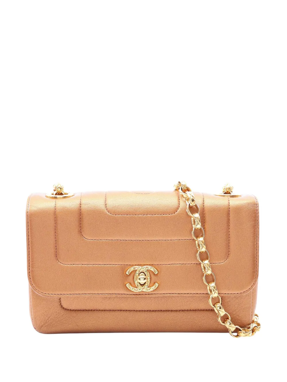 CHANEL Pre-Owned 1991-1994 Quilted Lambskin Mademoiselle Flap shoulder bag - Brown