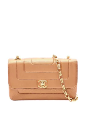 CHANEL Pre-Owned CC キルティングハンドバッグ | ブラウン | FARFETCH JP