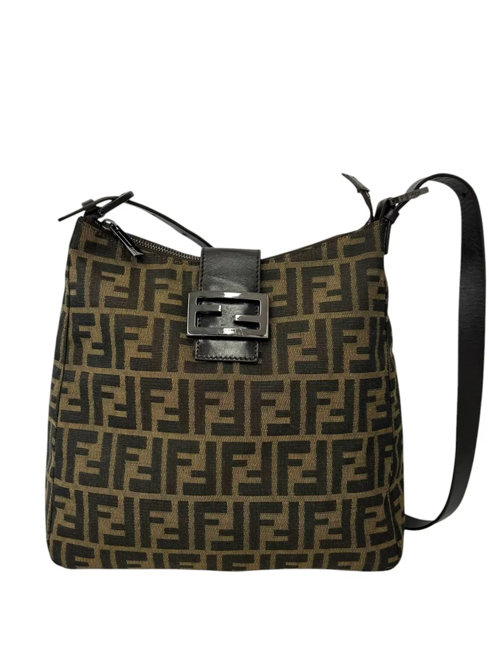 Fendi Pre-Owned 2000-2010 Zucca Canvas shoulder bag - Marrone