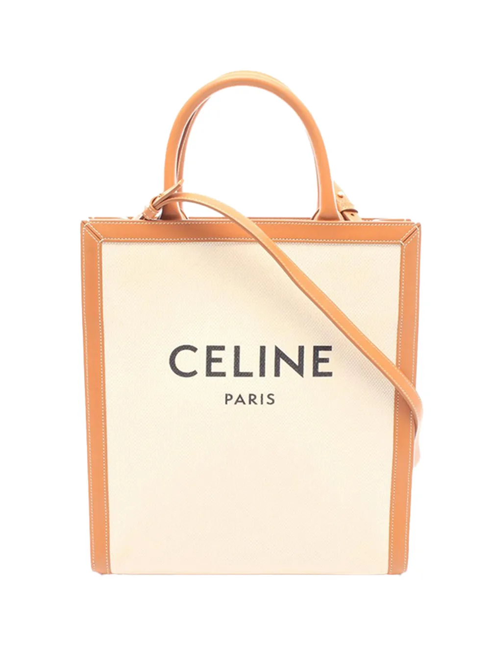 Celine Pre-Owned 2010-2026 Small Canvas Vertical Cabas satchel - Marrone