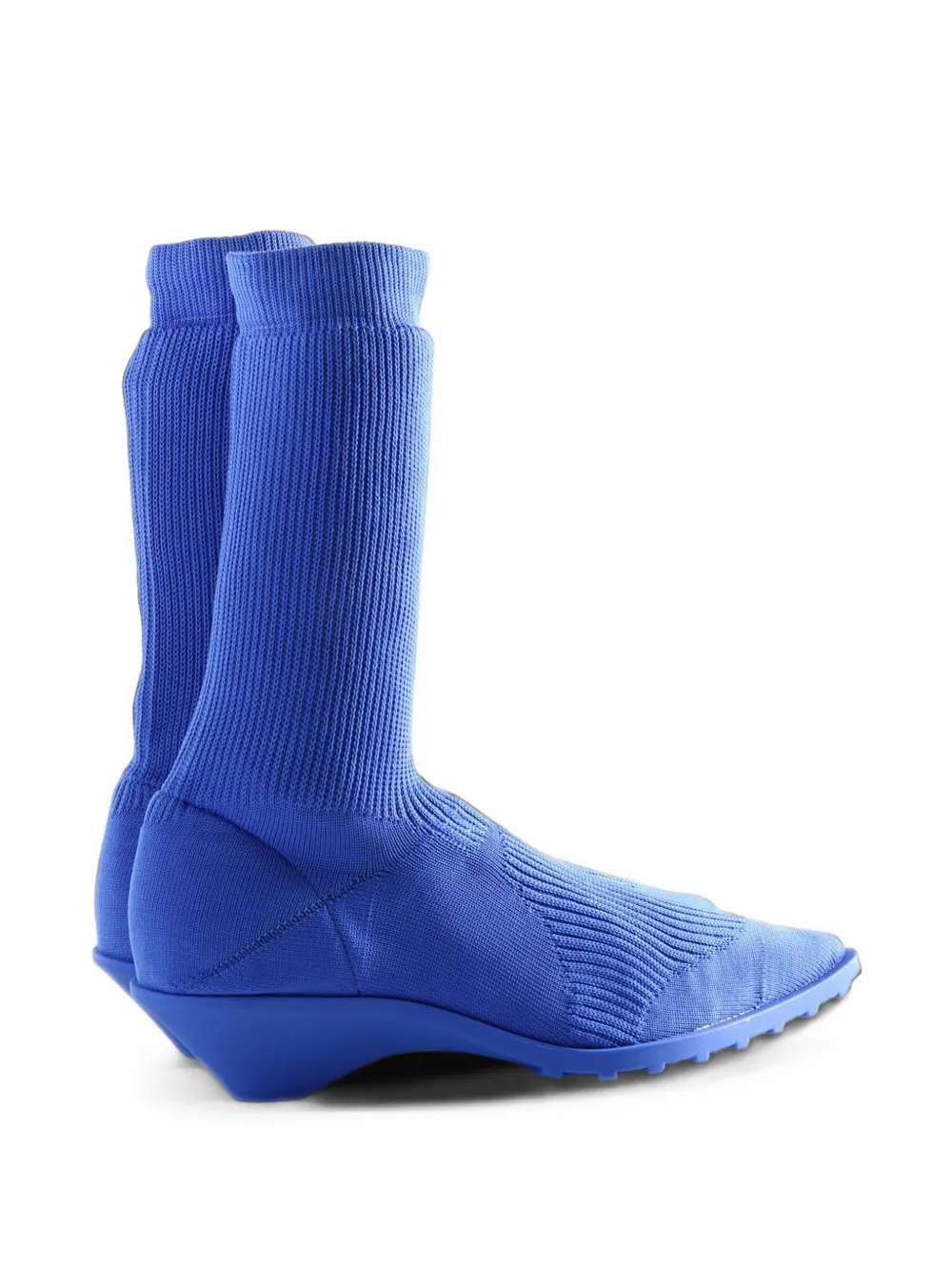 CamperLab x ISSEY MIYAKE ribbed-knit sock ankle boots Blauw