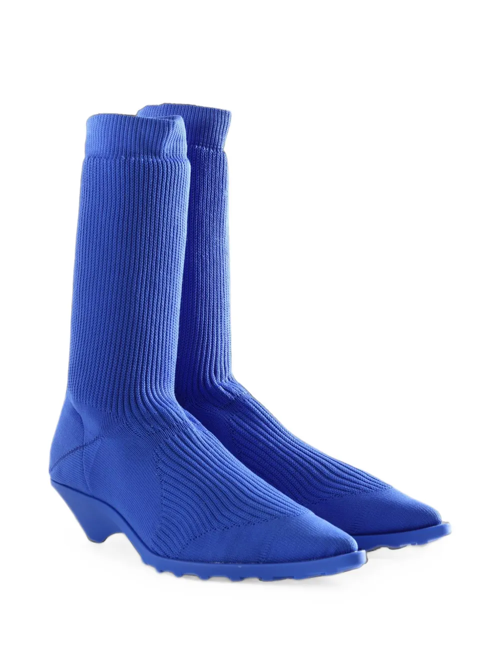 CamperLab x ISSEY MIYAKE ribbed-knit sock ankle boots Blauw