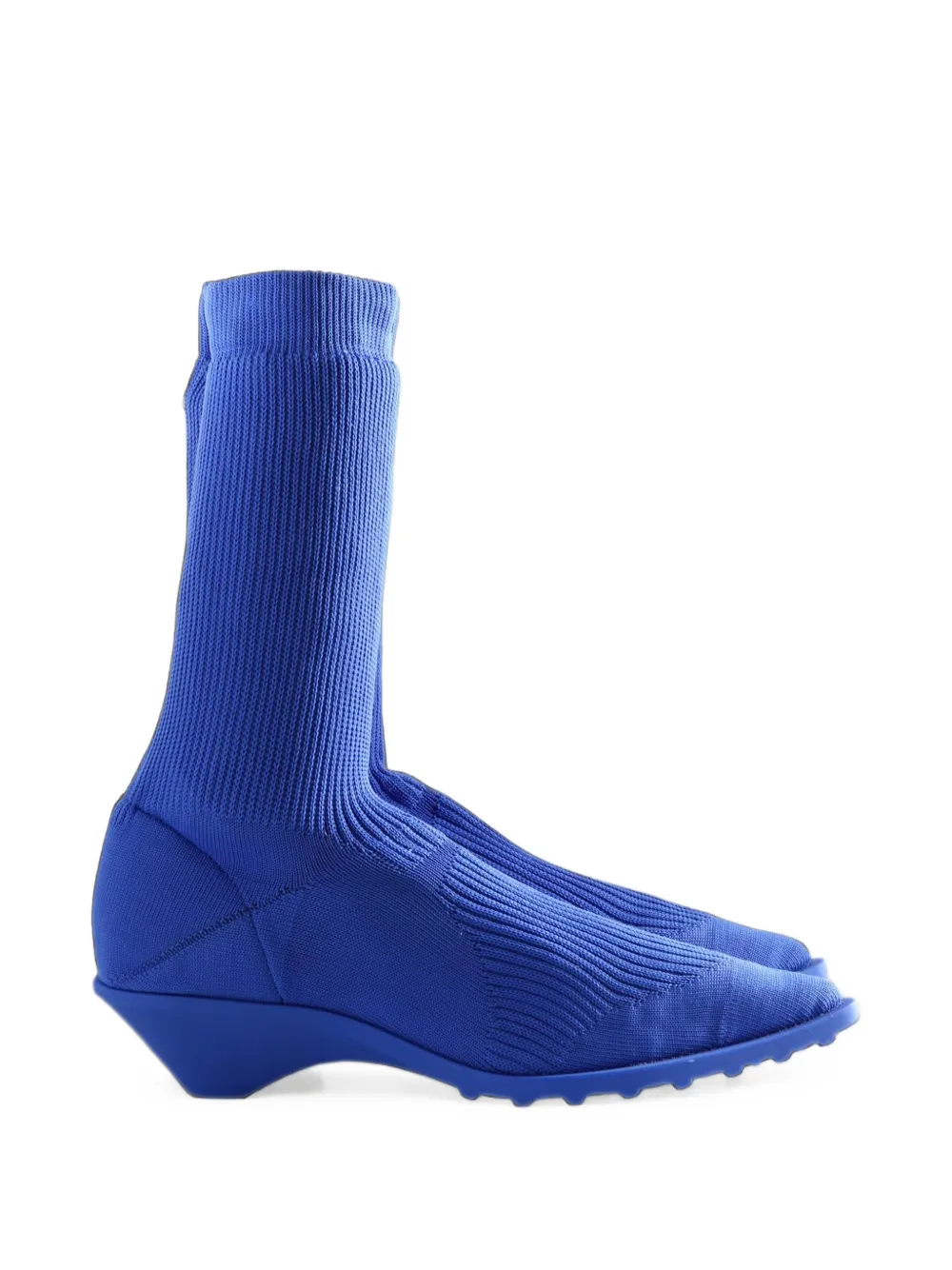 Camperlab X Issey Miyake Ribbed-knit Sock Ankle Boots In Blue