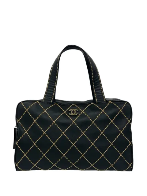 CHANEL Pre-Owned sac à main en cuir à matelassage Wild Stitch (2000-2002)