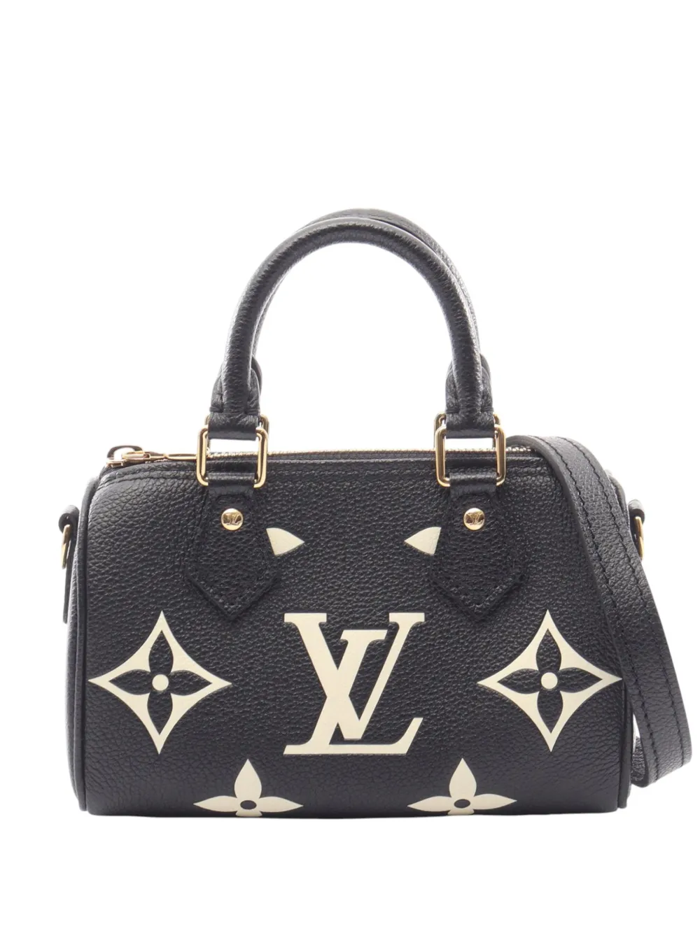 Louis Vuitton Pre-Owned 2021-2026 Bicolor Monogram Empreinte Nano Speedy Bandouliere satchel - Nero