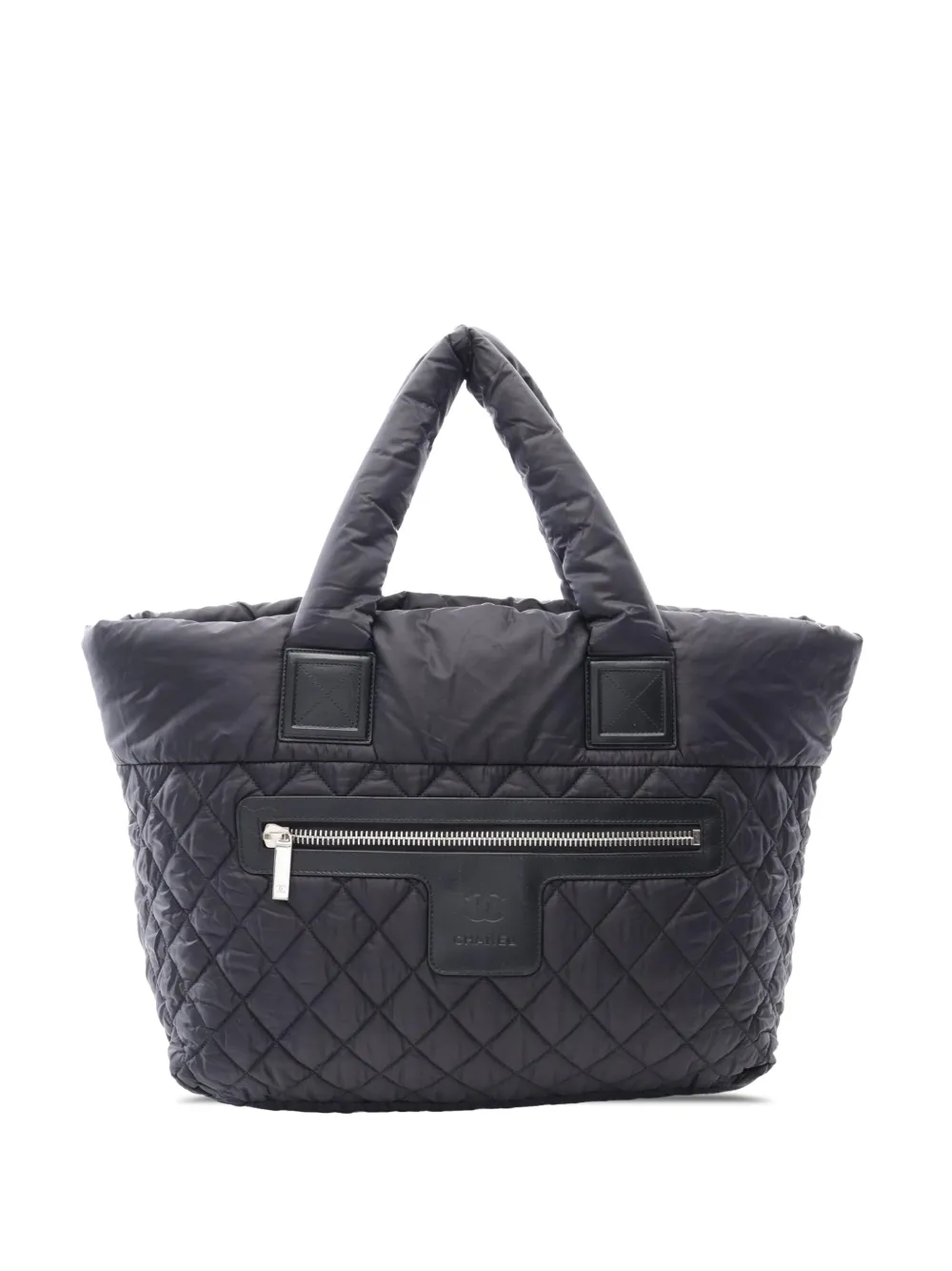 CHANEL Pre-Owned 2014-2015 Medium Quilted Nylon Reversible Coco Cocoon tote bag - Black