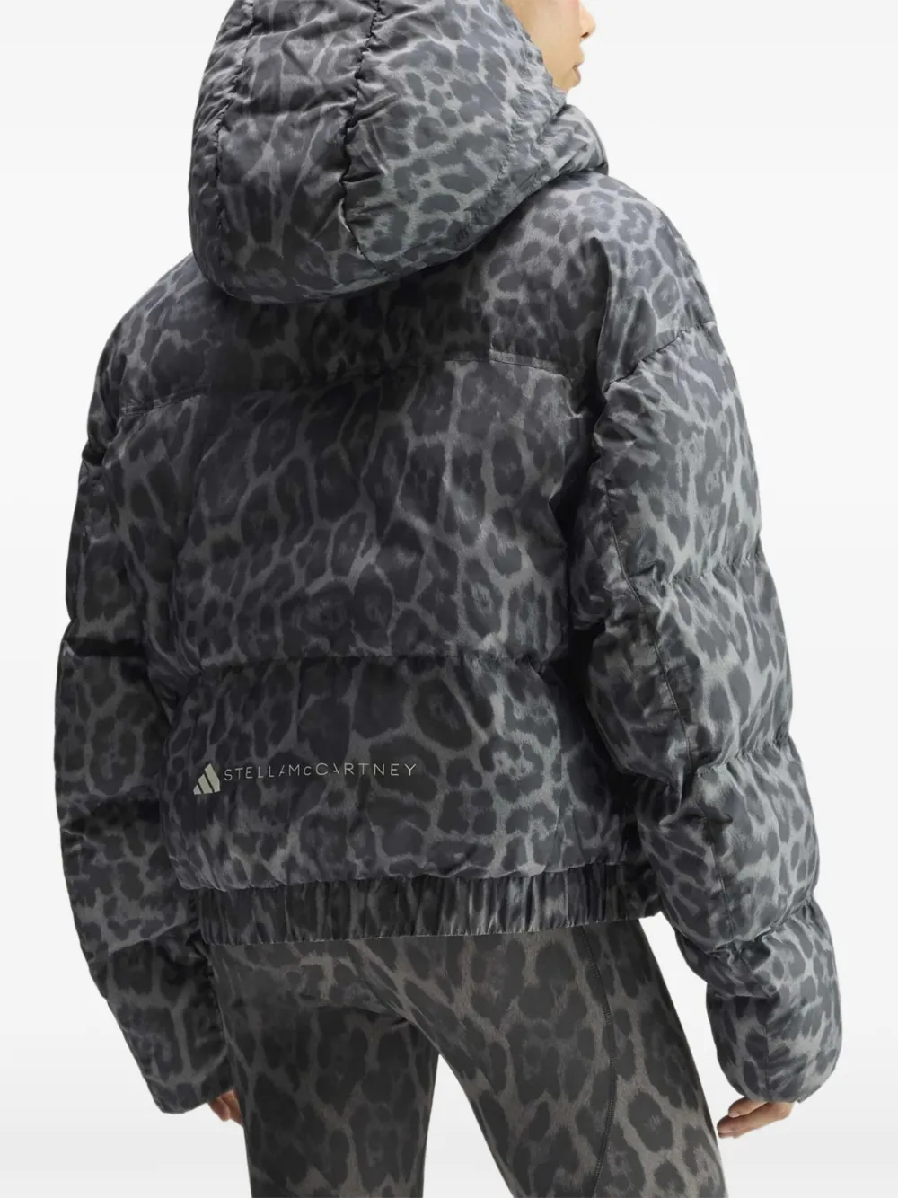 adidas by Stella McCartney Donsjack met luipaardprint Grijs