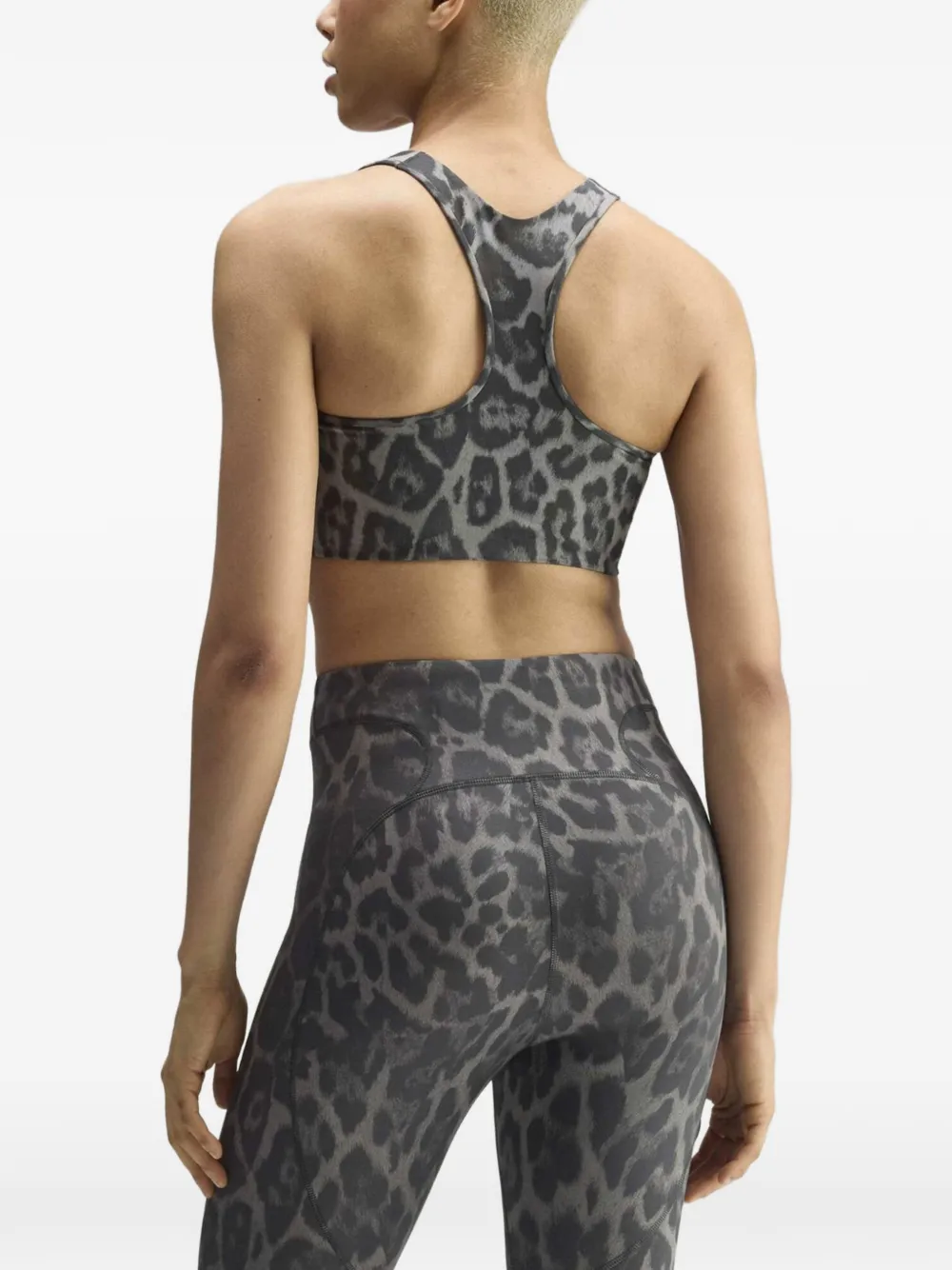 adidas by Stella McCartney Sport-bh met luipaardprint Grijs