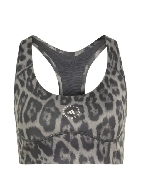 adidas by Stella McCartney leopard-print racerback sports bra
